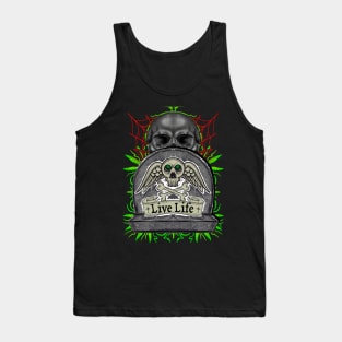 Live life skulls Tank Top